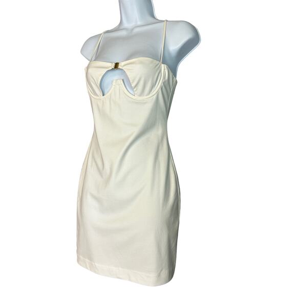 NBD White Bodycon Mini Slip Dress XS Bustier Underwire Designer Revolve $218 NEW - Picture 6 of 9